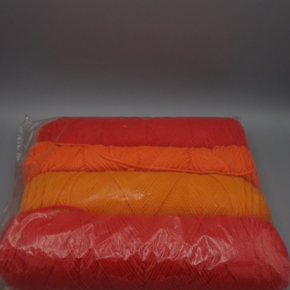 Bucilla Crochet Sweater Vest, Poncho Kit in Bright Oranges, One Size Fits All, D - Picture 6 of 10